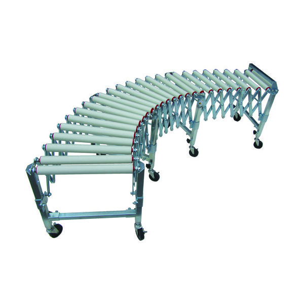 三鈴工機 三鈴 樹脂ユニバーサル伸縮コンベヤ 400W単列ローラ4スパン U4R38S-40 1台 453-4611（直送品）