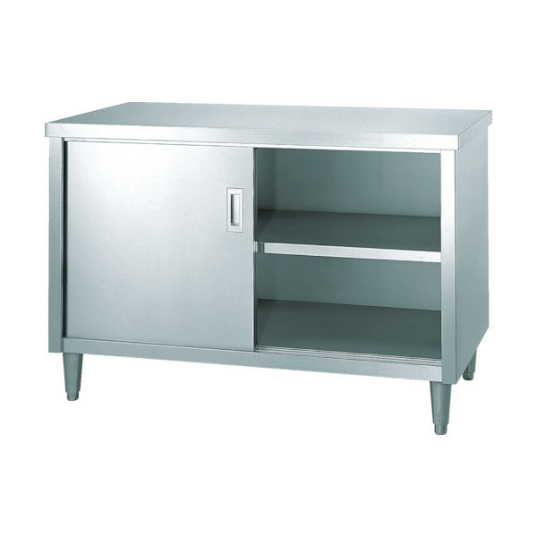 シンコー ステンレス保管庫片面ステンレス戸 間口1800×奥行600×高さ800 E-18060 1台 459-7401（直送品）