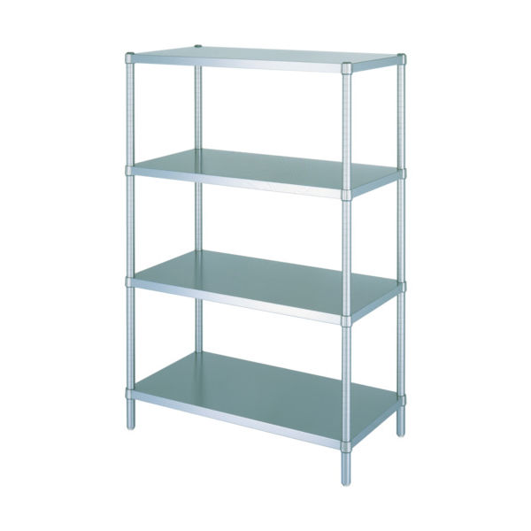 シンコー ステンレスラック(ベタ棚タイプ)4段 RB4型 SUS430 1188×588×1800 RB4-12060 1台(1個)（直送品）