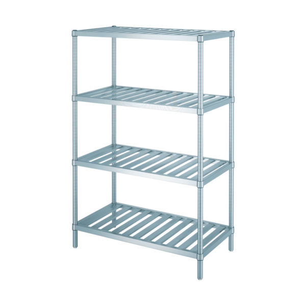 シンコー ステンレスラック(スノコ棚タイプ)4段 RSN4型 SUS304 1488×588×1800 RSN4-15060 1台(1個)（直送品）