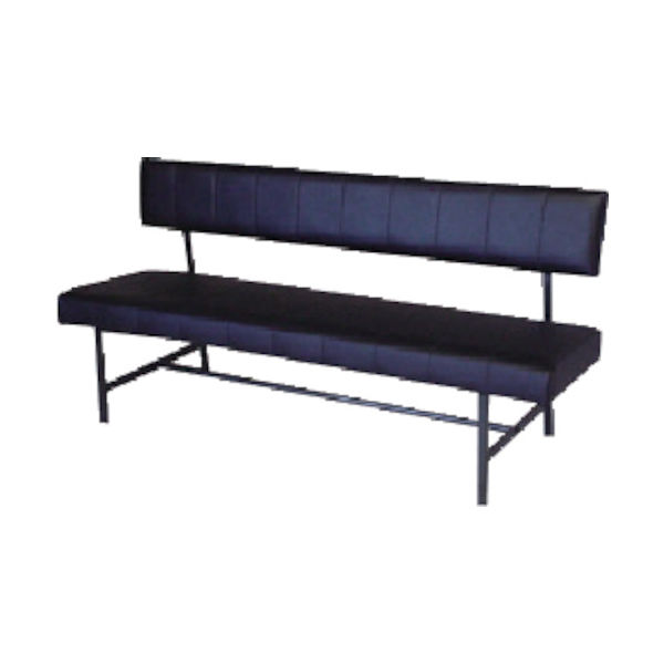 ミズノ MIZUNO ロビーチェア 背付き 黒 MC-1215 BK 1台 465-6067（直送品）