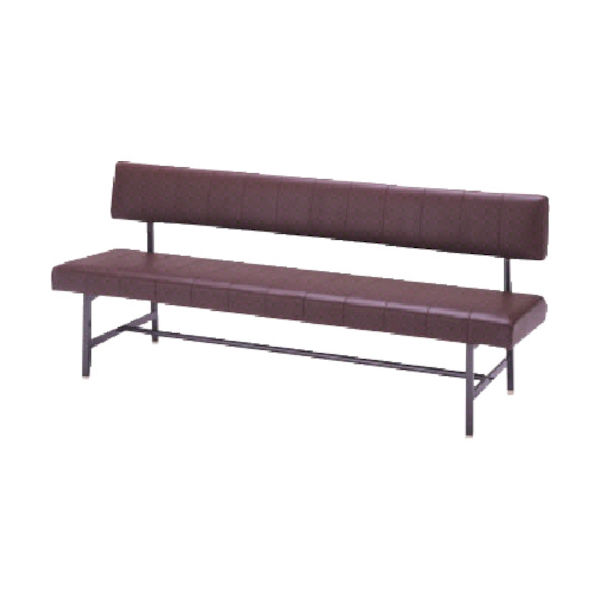 ミズノ MIZUNO ロビーチェア 背付き ブラウン MC-1215 BR 1台 465-6075（直送品）