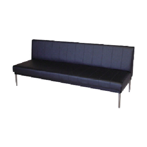 ミズノ ロビーチェア 背付き 黒 MC-418 BK 1台 465-6211（直送品）