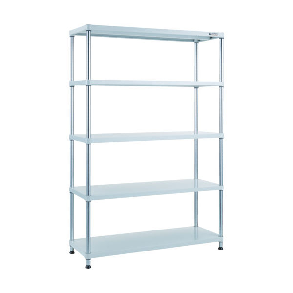 TRUSCO スチールラック フェニックスラック 1200X450 5段 W色 抗菌粉体塗装 PER-6445-W 1台(1個)（直送品）