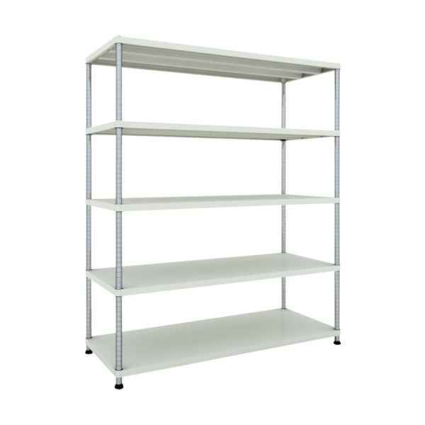TRUSCO スチールラック フェニックスラック 1500X600 5段 W色 抗菌粉体塗装 PER-6565-W 1台(1個)（直送品）