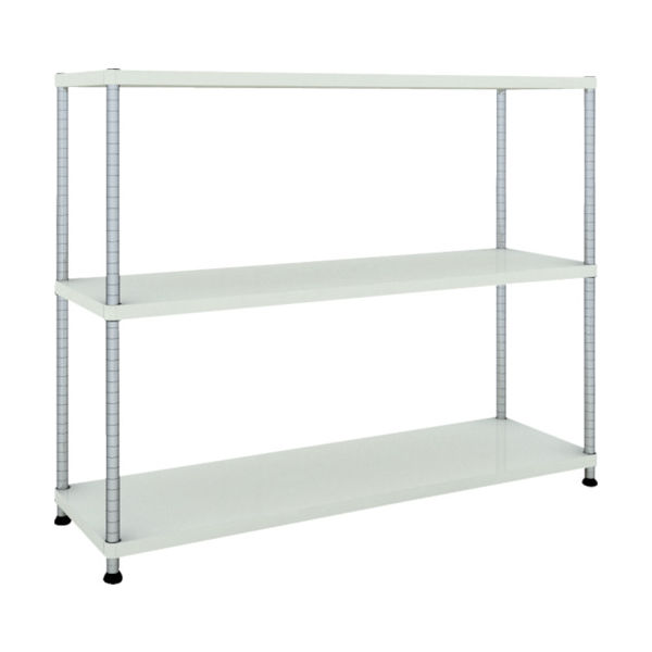 TRUSCO スチールラック フェニックスラック 1500X450 3段 W色 抗菌粉体塗装 PER-4543-W 1台(1個)（直送品）