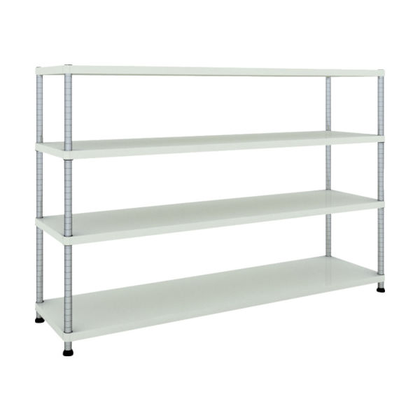 TRUSCO スチールラック フェニックスラック 1800X450 4段 W色 抗菌粉体塗装 PER-4644-W 1台(1個)（直送品）