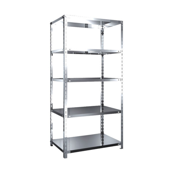 トラスコ中山 TRUSCO ステンレス棚 SUS430製軽量棚 875XD600XH1800 天地5段 SU4-6365 1台(1個)（直送品）