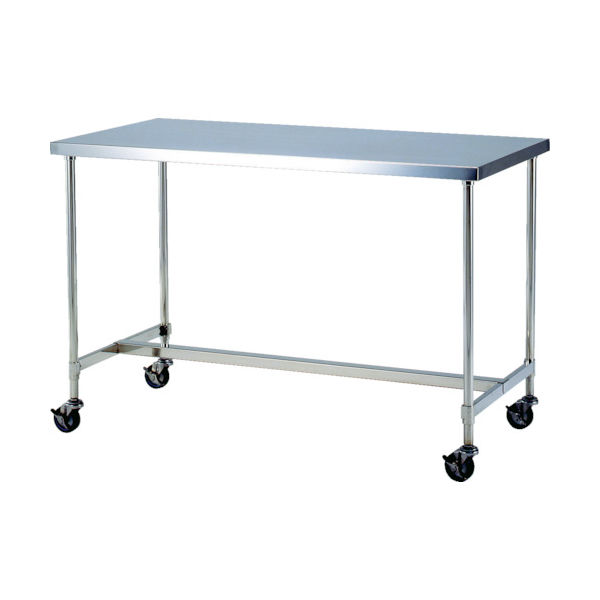 テックサス キャスター付ステンレス作業台 750x600 下部H型補強枠 CWT-H7560D 1台 465-1006（直送品）