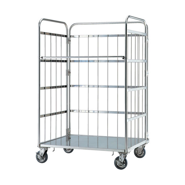 ロールボックスパレット マイティーキャリー （床板ステンレス製） キャスター金具:ステンレス（SUS304）