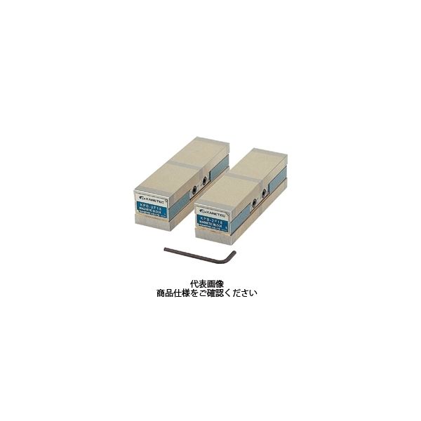 カネテック 両面吸着永磁ブロック(2個1組) 吸着力500N KPB-2F25 1組(2個) 164-5005（直送品）