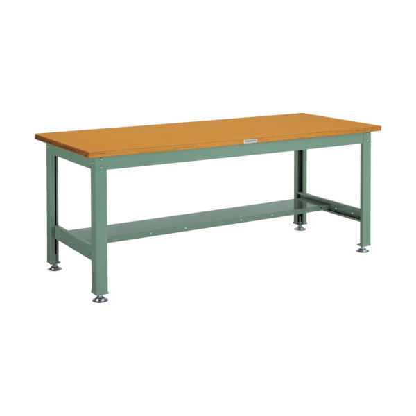 トラスコ中山 TRUSCO 中荷重作業台(2000kg)DW型 1500X750XH740 基本タイプ グリーン色 DW-1500 1台（直送品）