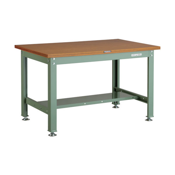 TRUSCO 中荷重作業台(1200kg)HW型 1200X900XH740 基本タイプ グリーン色 緑 HW-1209 GN 1台（直送品）