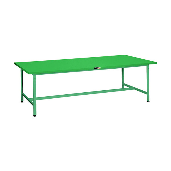 TRUSCO 軽荷重大型作業台(300kg)AEH型 2400X1200XH740 基本タイプ グリーン色 AEH-2400 1台（直送品）