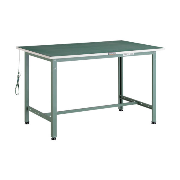 トラスコ中山 TRUSCO 軽荷重作業台(300kg)AE型 1200X600XH742 基本タイプ グリーン色 AE-1260D 1台（直送品）