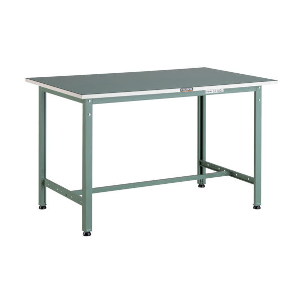 TRUSCO 軽荷重作業台(300kg)AE型 1200X600XH742 ビニールマット張り グリーン色 AE-1260E2 1台（直送品）
