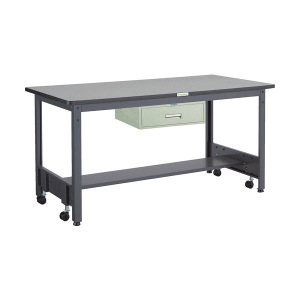 TRUSCO 中荷重作業台(500kg)CFW型 1800X750XH740 1段引出付 ダークグレー色 CFWR-1875F1 1台（直送品）