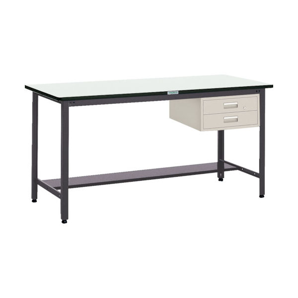 TRUSCO 中荷重立作業台(500kg)HAEW型 900X600XH885 2段引出付 ダークグレー色 HAEWP-0960F2 1台（直送品）