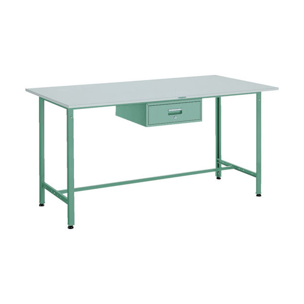 TRUSCO 軽荷重立作業台(300kg)HAE型 1800X750XH900 1段引出付 グリーン色 HRAE-1800F1 1台（直送品）