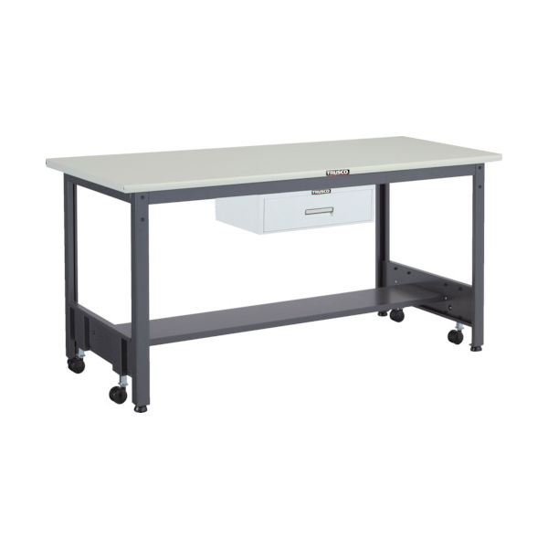 TRUSCO 中荷重作業台(500kg)CFW型 1800X900XH740 1段引出付 ダークグレー色 CFWS-1890F1 1台（直送品）