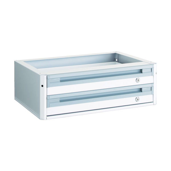 トラスコ中山 TRUSCO カスタムワゴン用引出 浅型2段 ホワイト TAC-EKSW 1個 336-0920（直送品）