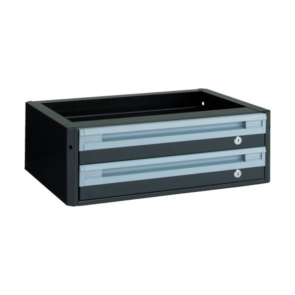 トラスコ中山 TRUSCO カスタムワゴン用引出 浅型2段 ブラック TAC-EKSBK 1個 336-0938（直送品）