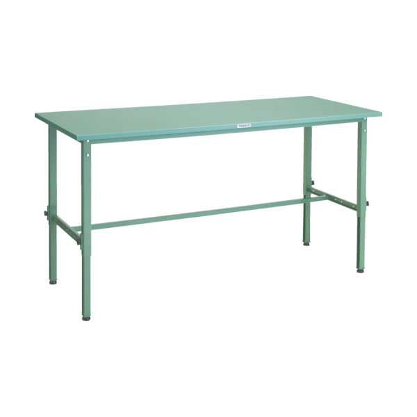 TRUSCO 軽荷重作業台高さ調節式(150kg)AEM型 1800X900XH650~950 基本タイプ グリーン色 SAEM-1809（直送品）