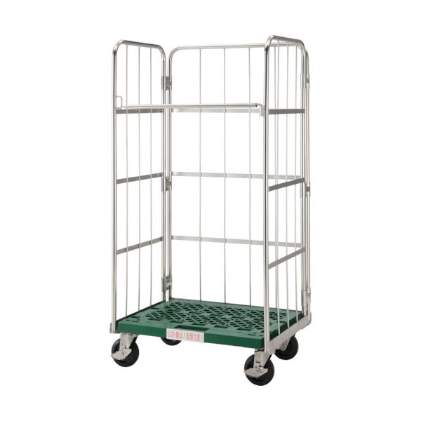 トラスコ中山 TRUSCO ステンレスハイテナー 850X650X1700 樹脂底板 THT-SJ16C 1台 286-8245（直送品）