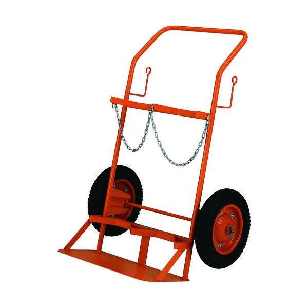 トラスコ中山 TRUSCO ボンベ台車 標準型 酸素・アセチレンボンベ二本積用 HT-66N 1台 285-2454（直送品）