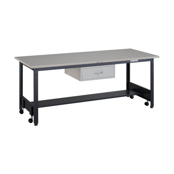 TRUSCO 中荷重作業台(500kg)CFW型 1800X750XH740 1段引出付 ダークグレー色 CFWS-1875F1 1台（直送品）