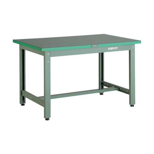 TRUSCO 中荷重作業台(800kg)GW型 1200X600XH742 ビニールマット張り グリーン色 GWP-1260E2 1台（直送品）