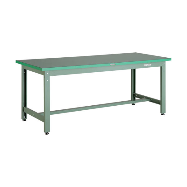 TRUSCO 中荷重作業台(800kg)GW型 1500X900XH742 ビニールマット張り グリーン色 GWP-1590E2 1台（直送品）