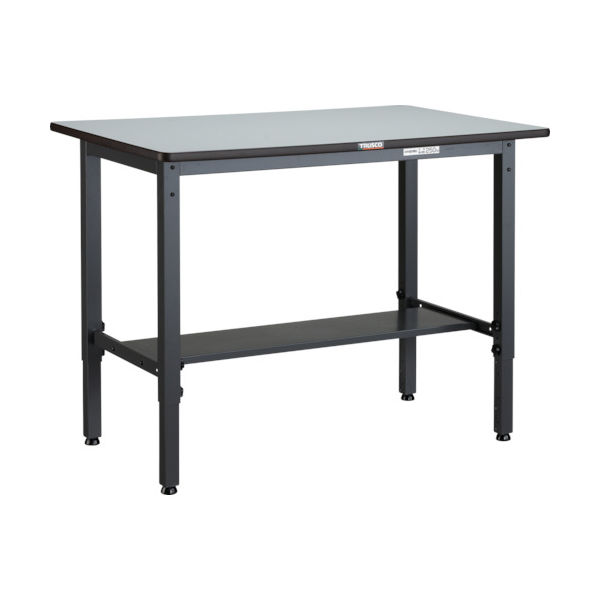TRUSCO 軽荷重作業台高さ調節式(250kg)AWM型 900X750XH700~910 基本タイプ ダークグレー色 AWMR-0975（直送品）