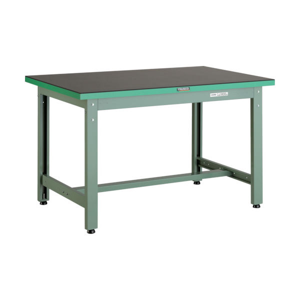 TRUSCO 中荷重作業台(800kg)GW型 900X450XH745 ゴムマット張り グリーン色 GWP-0945G5 1台（直送品）