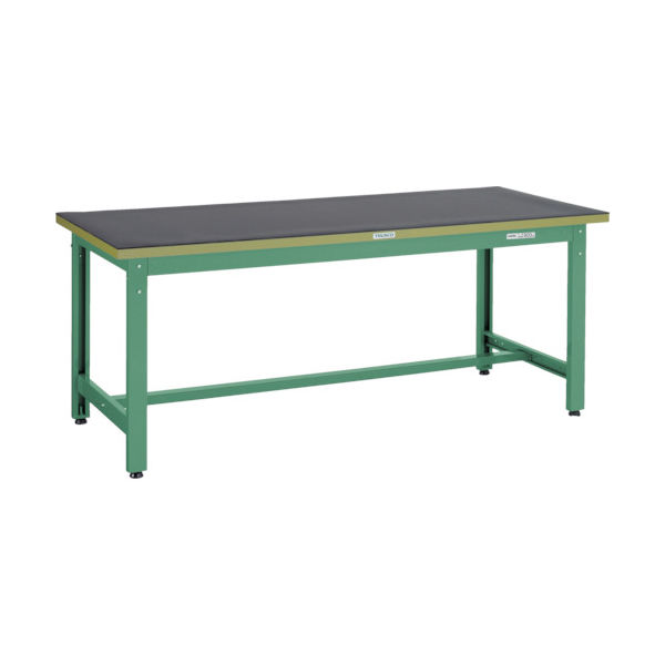 TRUSCO 中荷重作業台(800kg)GW型 1500X750XH745 ゴムマット張り グリーン色 GWP-1575G5 1台（直送品）