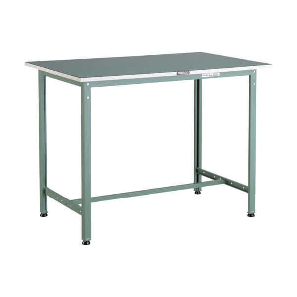 TRUSCO 軽荷重立作業台(300kg)HAE型 1200X900XH902 ビニールマット張り グリーン色 HAE-1209E2 1台（直送品）