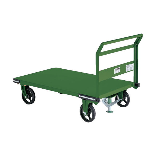 トラスコ中山 TRUSCO 鋼鉄製運搬車 1400X750 Φ200鋳物車輪 ストッパー付 OHN-1LS 1台 308-1150（直送品）
