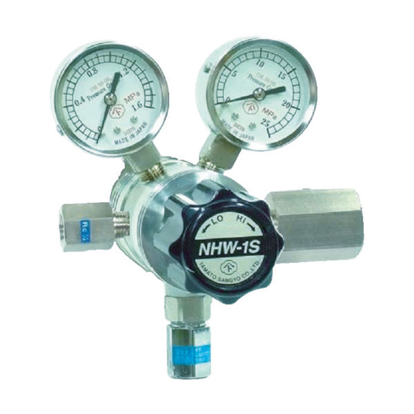 ヤマト産業 ヤマト 分析機用フィン付二段圧力調整器 NHW-1S NHW1STRCCH4 1個 434-4821（直送品）
