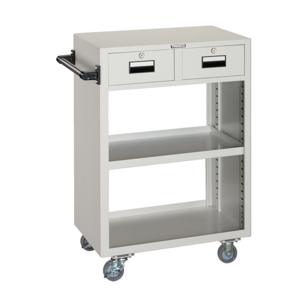 トラスコ中山 TRUSCO ツールワゴン 600X400XH880 引出付 ホワイト NTS-401N-W 1台 440-8284（直送品）