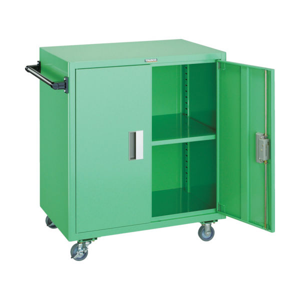 トラスコ中山 TRUSCO ツールワゴン 750X500XH880 扉付 ヤンググリーン NTS-502N-YG 1台 440-8390（直送品）