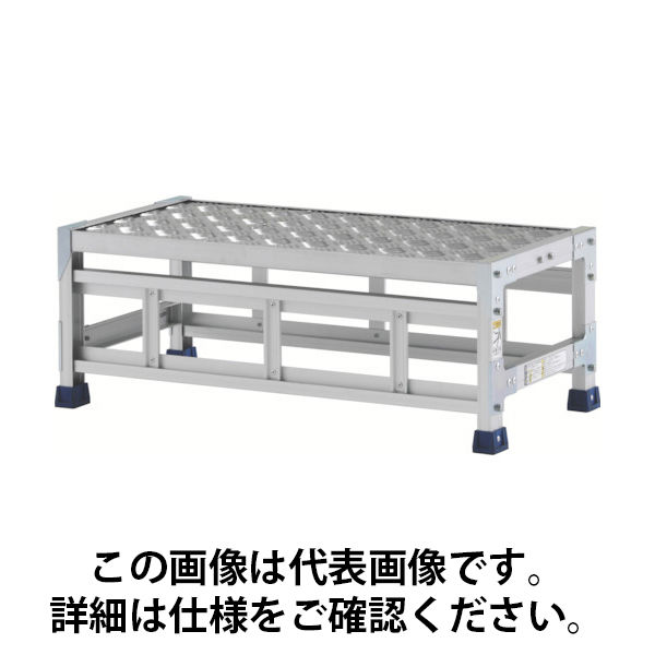 アルインコ 作業台(天板縞板タイプ)1段 天板寸法800×400mm 高0.3m CSBC138S 1台(1個) 443-9821（直送品）