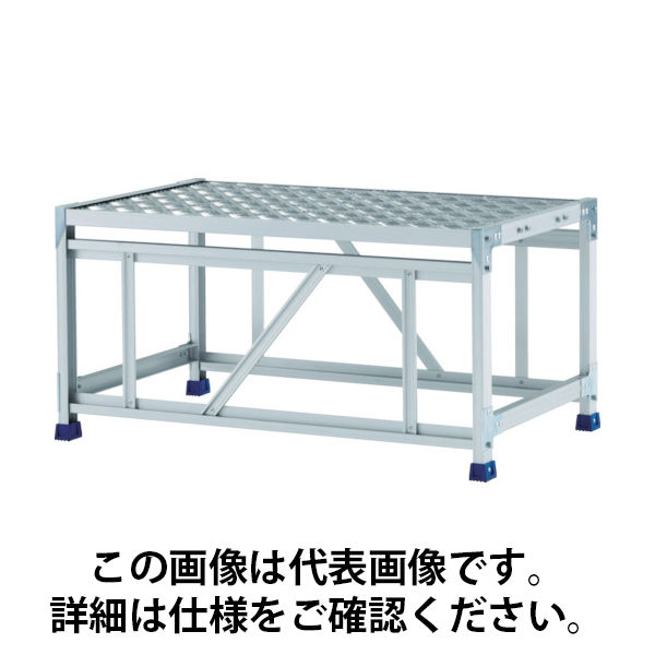 アルインコ 作業台(天板縞板タイプ)1段 天板寸法800×400mm 高0.5m