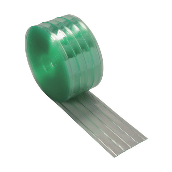 トラスコ中山 TRUSCO ストリップ型リブ付き間仕切りシート 静電透明3X300X30M TSR-330-30 1巻 454-0212（直送品）