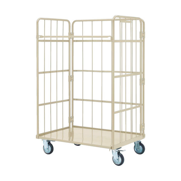 トラスコ中山 TRUSCO カゴ車 ハイテナー 950X800X1700 旋回仕様 IV色 THT-4C-IV 1台 454-0328（直送品）