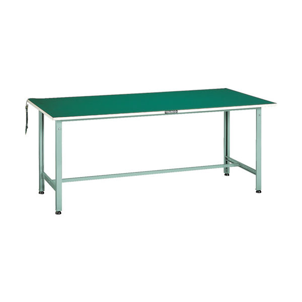 TRUSCO 軽荷重作業台(300kg)AE型 1800X900XH742 帯電防止マット張り ホワイト色 AE-1809D W 1台（直送品）