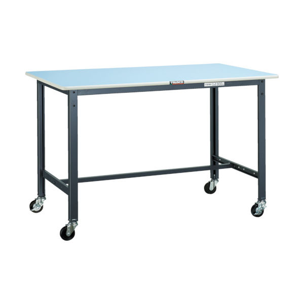 TRUSCO 軽荷重作業台(125kg)BE型 1200X750XH806 φ75キャスター付 ダークグレー色 BE-1275C75 1台（直送品）