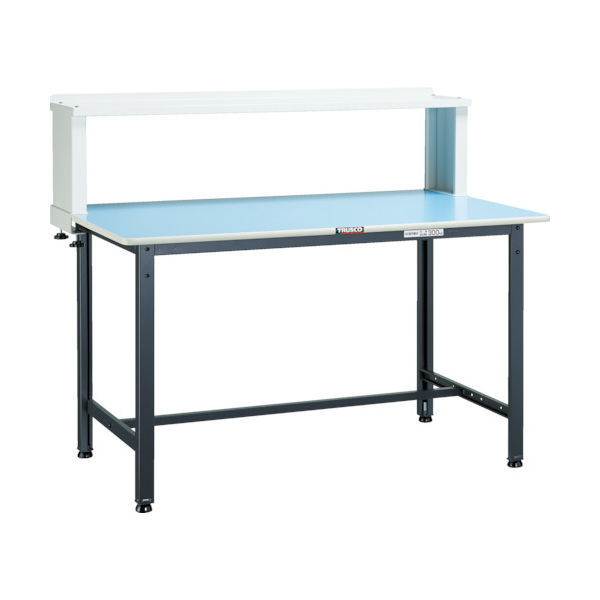 TRUSCO 軽荷重作業台(250kg)BE型 1200X750XH1044(全高) 上棚付 ダークグレー色 BE-1275YURB 1台（直送品）