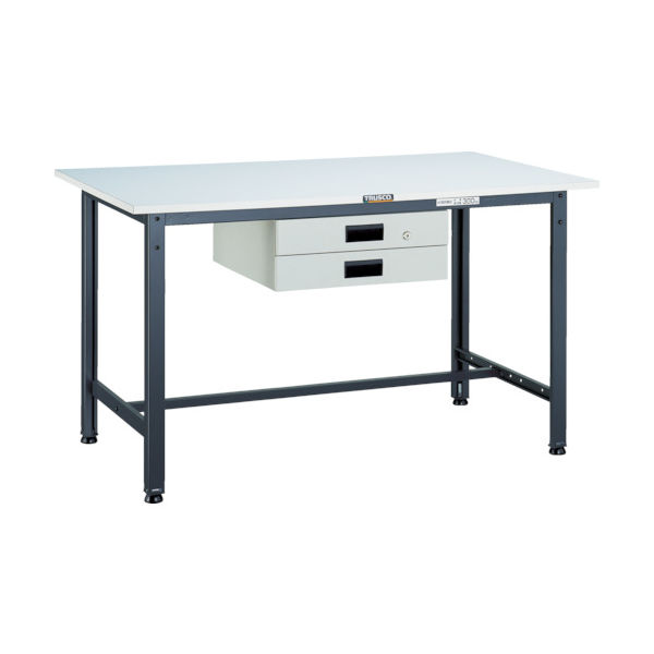 TRUSCO 軽荷重作業台(300kg)AE型 900X600XH740 薄型2段引出付 ダークグレー色 RAE-0960UDK2 DG（直送品）