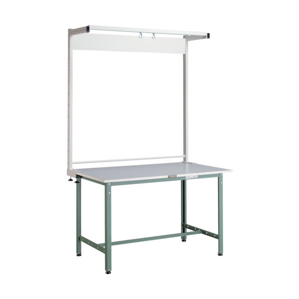 TRUSCO 軽荷重作業台(300kg)AE型 900X600XH1044(全高) 上棚付 ホワイト色 RAE-0960YURB W 1台（直送品）