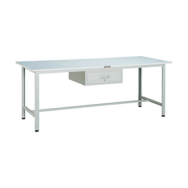 トラスコ中山 TRUSCO 軽荷重作業台(300kg)AE型 1800X750 1段引出付 ホワイト色 RAE-1800F1 W 1台（直送品）